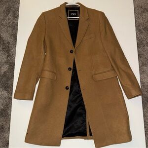 Zara Men's Brown Trench Coat